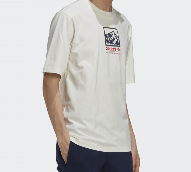 adidas originals Adiplore Premium Sports Round Neck Short Sleeve White GP1114