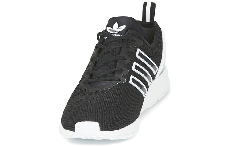 adidas originals ZX Flux Cozy Wear-Resistant Running Shoes Black Unisex 'Black White' S79005