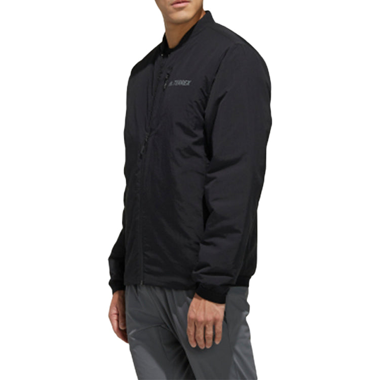 adidas Xplr Ins Bomber Outdoor Sports Solid Color Jacket Black EH4954
