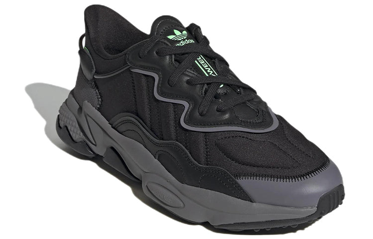 adidas Ozweego 'Black Charcoal Screaming Green' HR1168