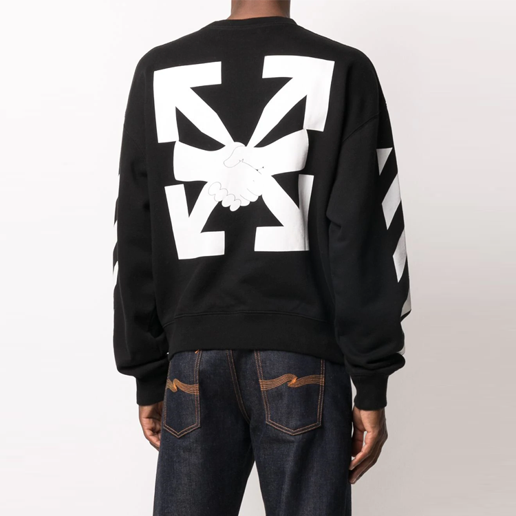 Off-White Arrows Back Logo Pullover Black OMBA035F20FLE0031001
