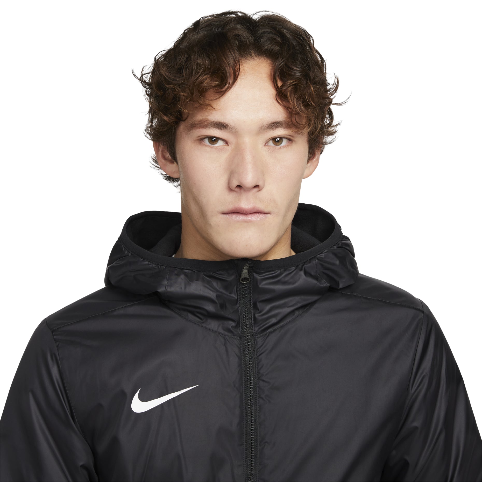 Nike Solid Color Hooded Long Sleeves Jacket Black CW6768-010