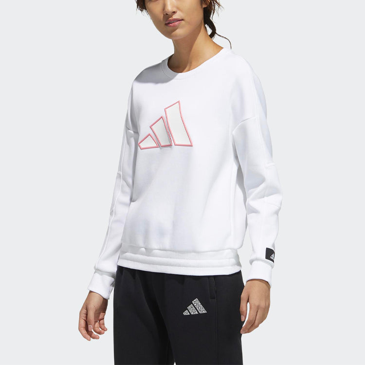 (WMNS) adidas Str Sweat Loose Athleisure Casual Sports Round Neck Pullover Knit White Hoodie GP0719