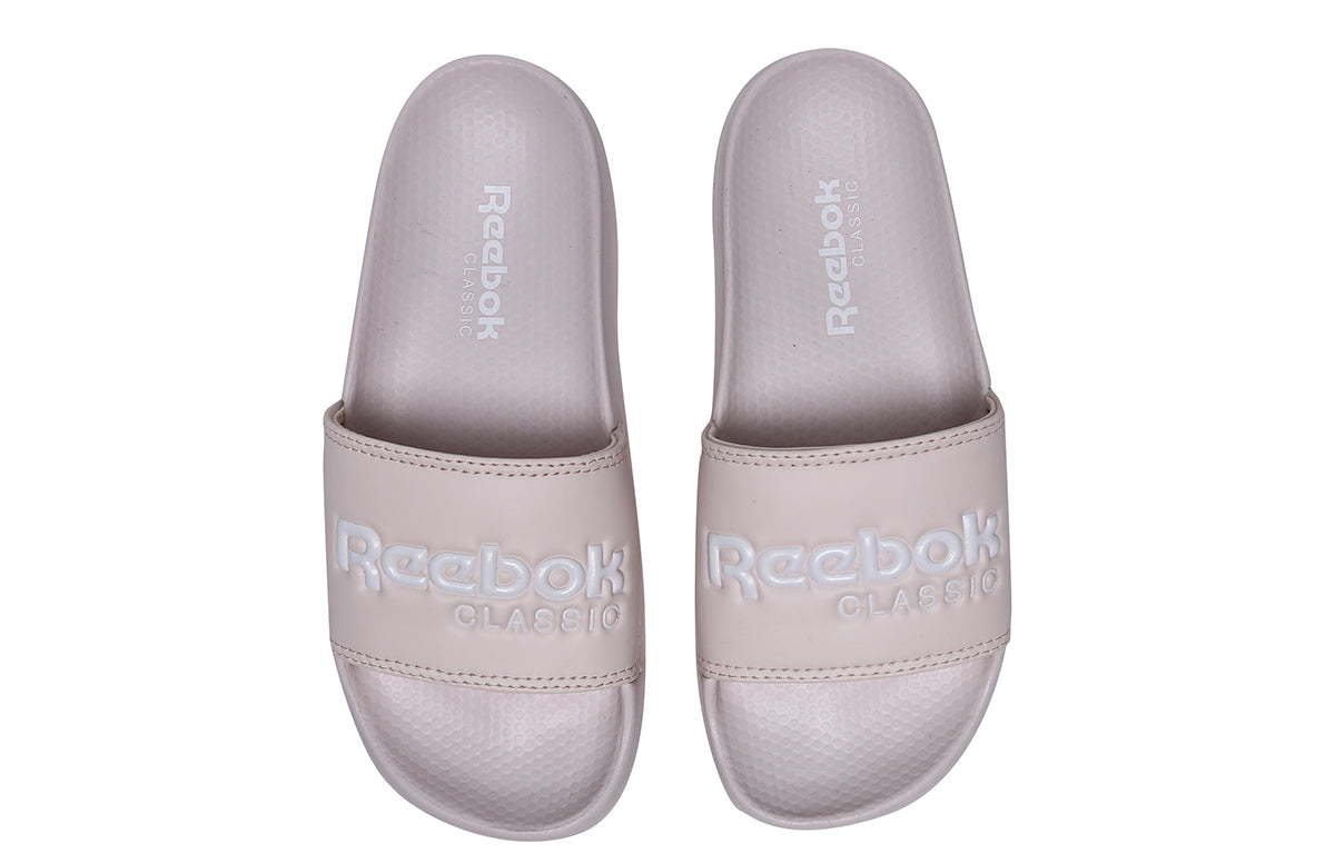 Reebok Classic Slide Soft Sole Cozy Flat Heel Sports Slippers Pink Red CN4086
