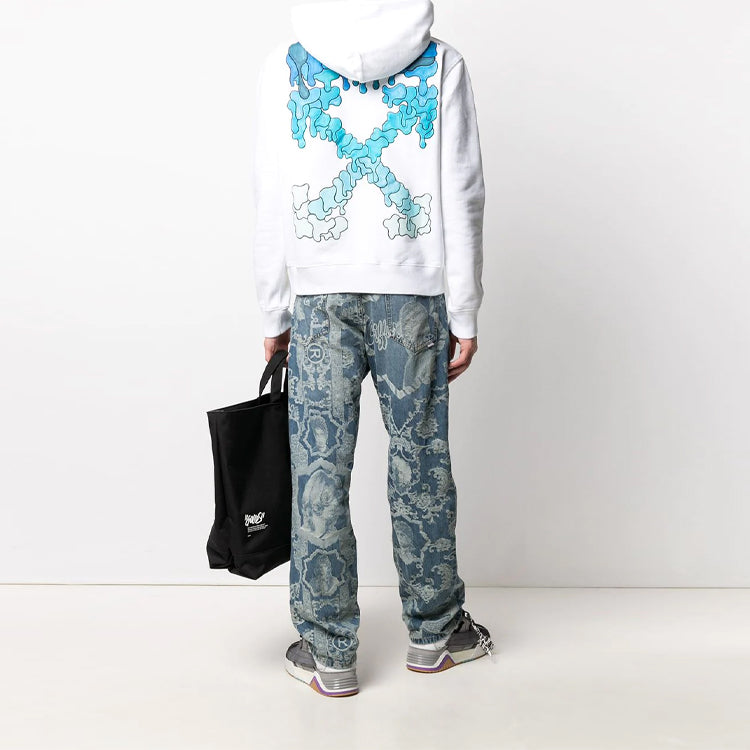 Off-White SS21 Arrows Arrow Pattern Printing Loose Fit White OMBB034S21FLE0050145