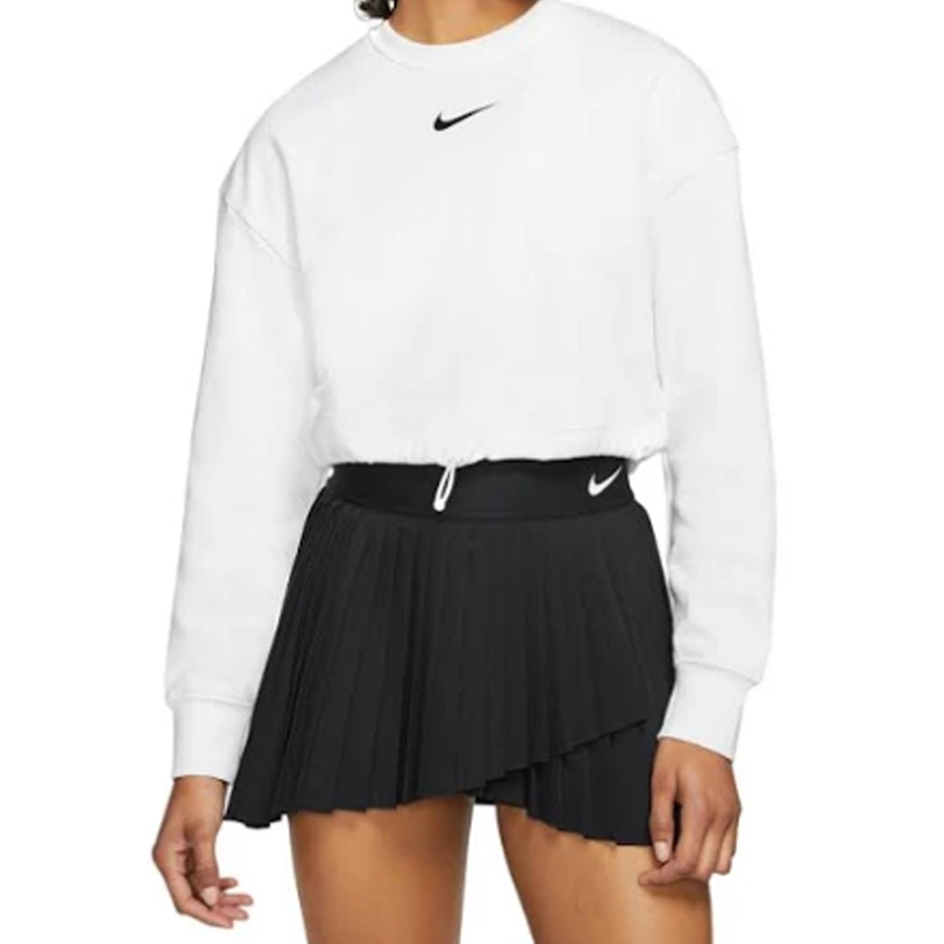 (WMNS) Nike Loose Drawstring Long Sleeves White CJ3766-100
