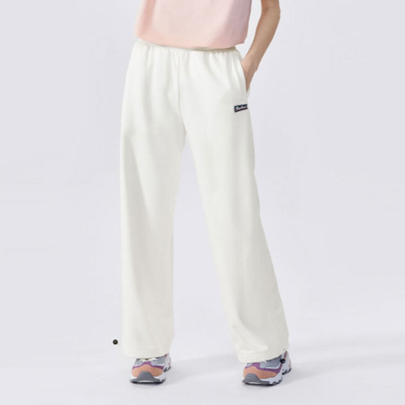 (WMNS) Skechers Logo Letter Straight Casual Pants 'White' L222W151-0074