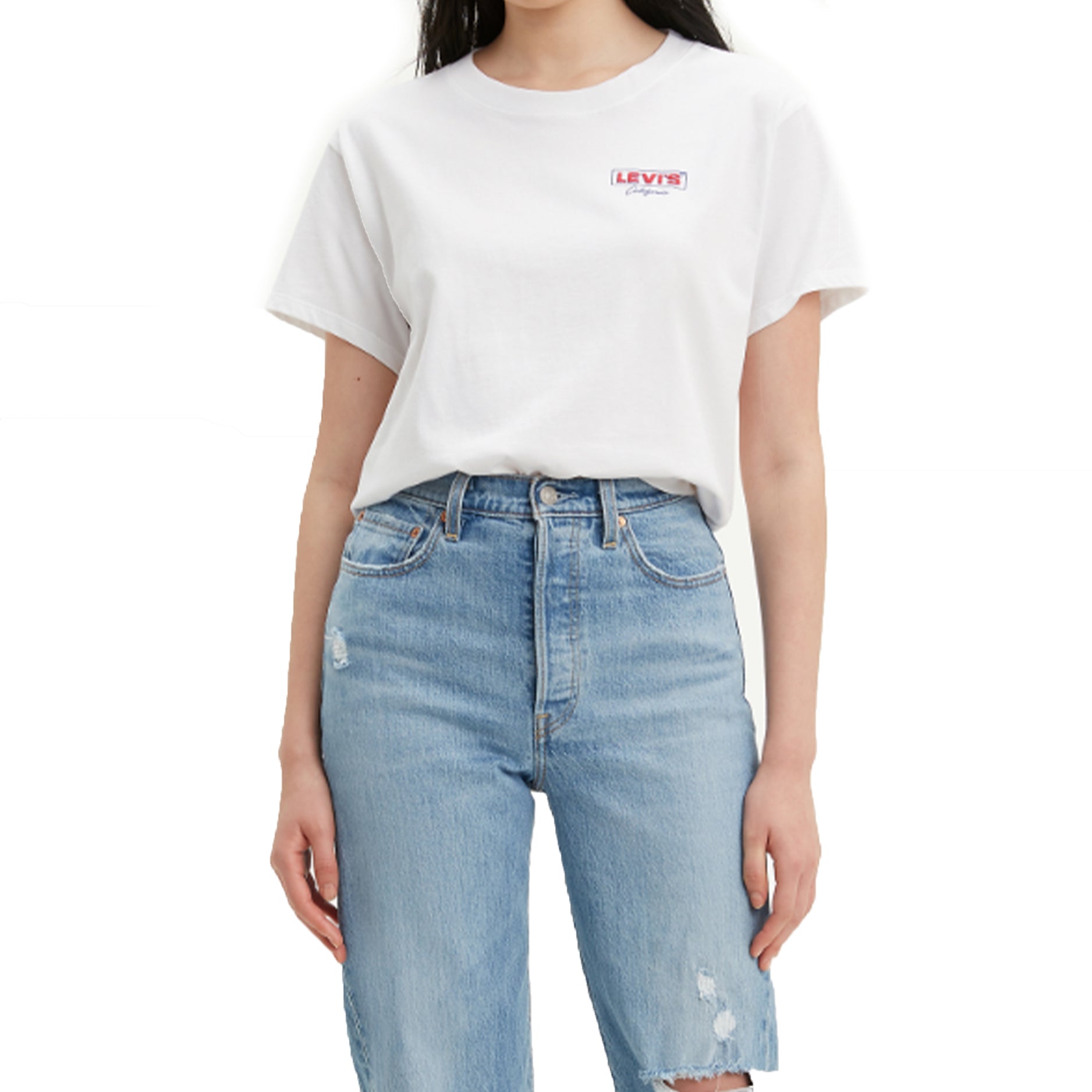 Levis SS20 Casual Pure Cotton BOX LOGO Short Sleeve White 69973-0076