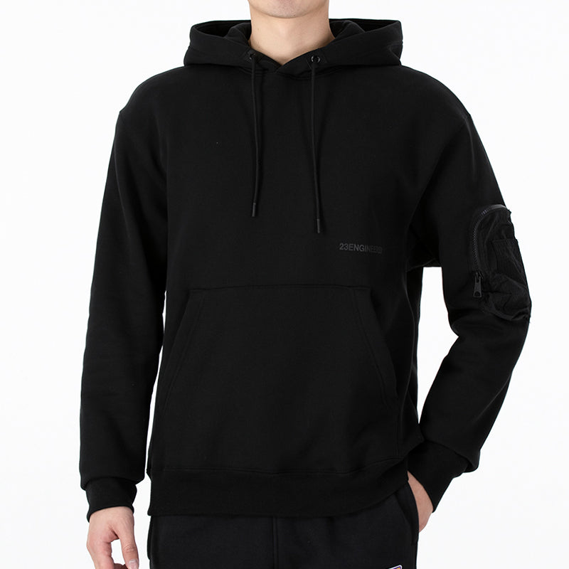 Men's Nike As J Rct 23E Flc Po Gc Athleisure Casual Sports Hooded Pullover Solid Color Long Sleeves Black DR6406-010