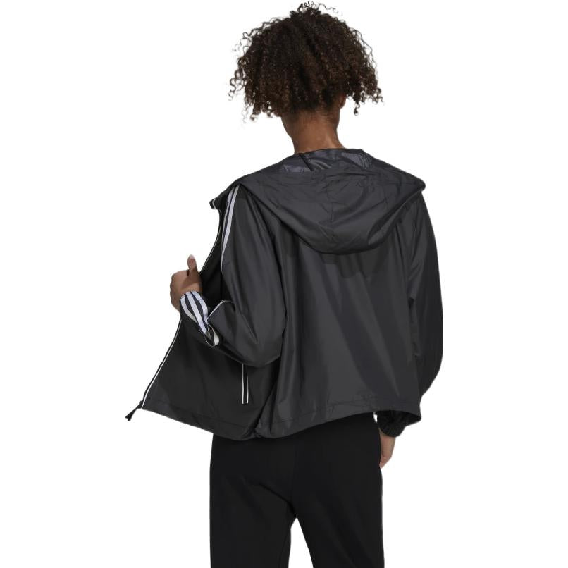 (WMNS) adidas BSC 3-Stripes Wind Jacket Asia Sizing 'Black' H55345