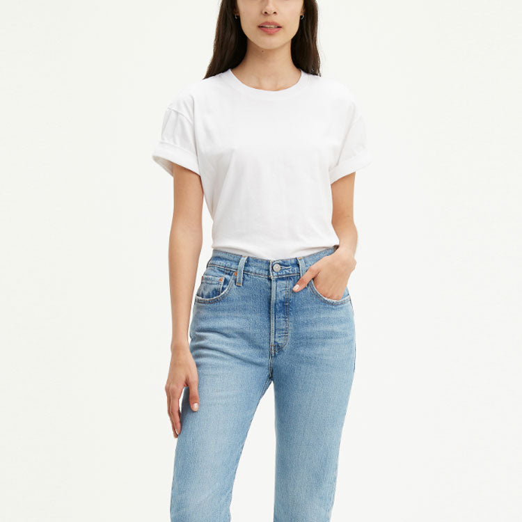Levis Solid Color Round Neck Short Sleeve White 85783-0000