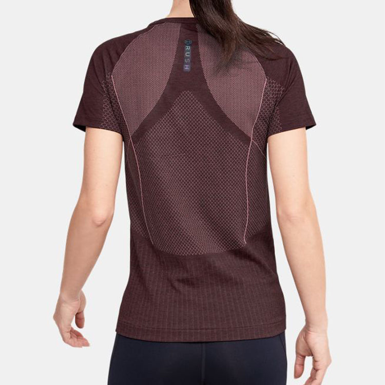 (WMNS) Under Armour RUSH Seamless Sports Tee Red 1351602-662