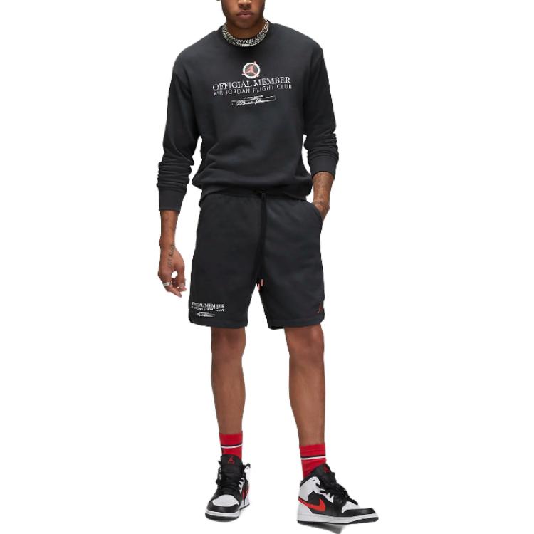Air Jordan Flight MVP Lightweight Fleece Crew-neck Sweatshirt 'Off-Noir' DX9647-045