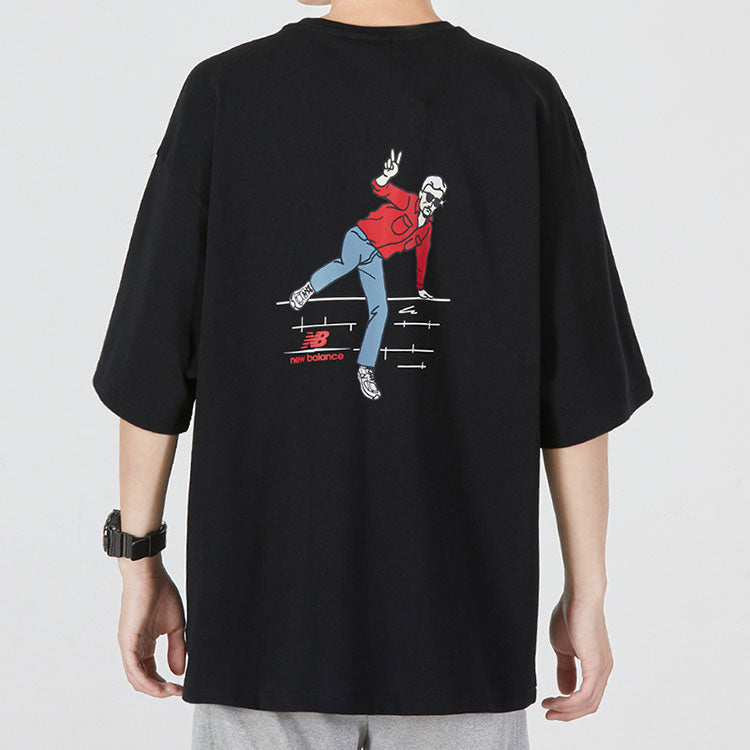 New Balance Logo T-Shirt Asia Sizing 'Black' AMT22392-BK