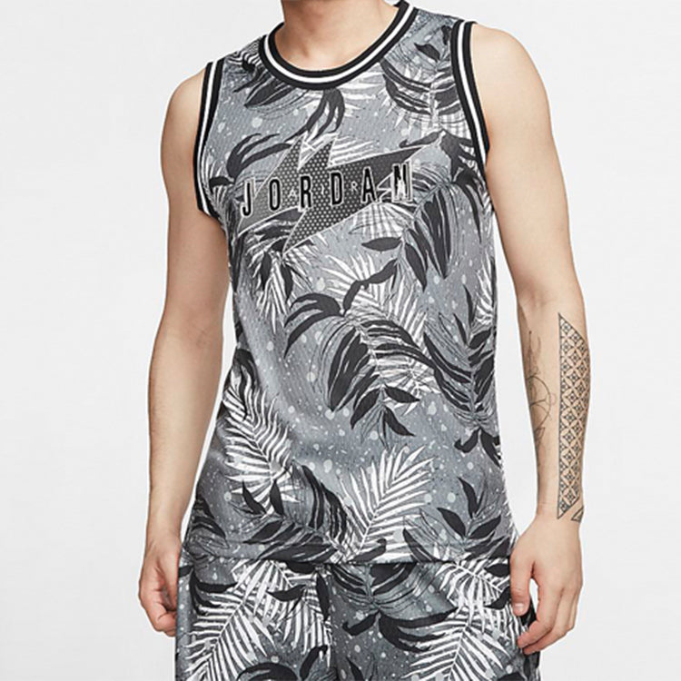 Air Jordan Wings Brown Printing Basketball Vest Gray CJ4315-084