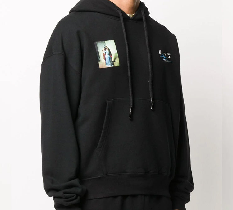 Men's Off-White The Kiss Printing Black OMBB037T20FLE0151061