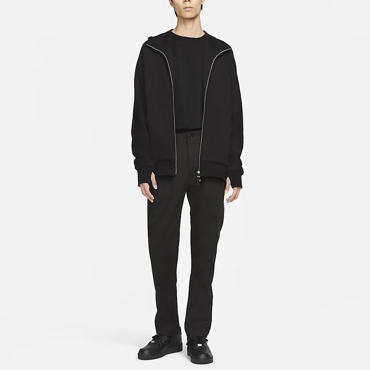Nike Every Stitch Series Solid Color Zipper Knit Hooded Jacket Black DH2868-010