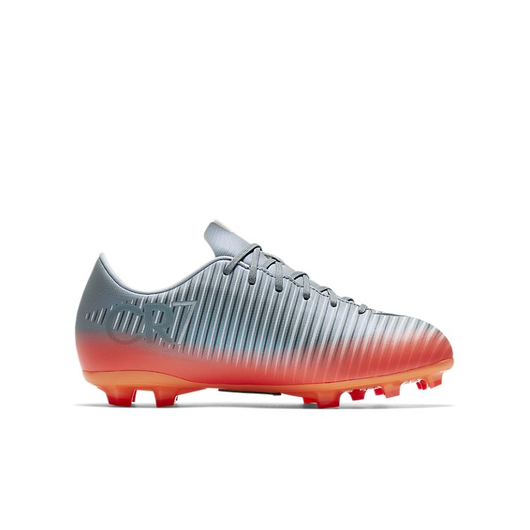 (GS) Nike Jr Mercurial Victory VI CR7 FG Firm Ground 'Cool Grey Orange' 852489-001