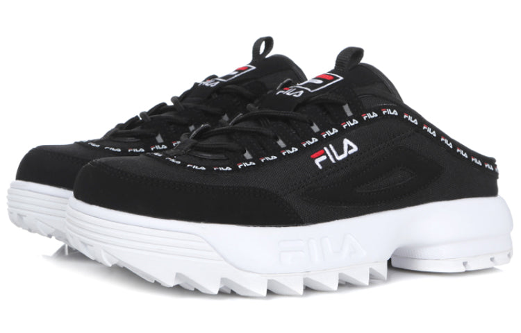 (WMNS) FILA Flatform Loafer Black/White FS1HTB3135X_BBK