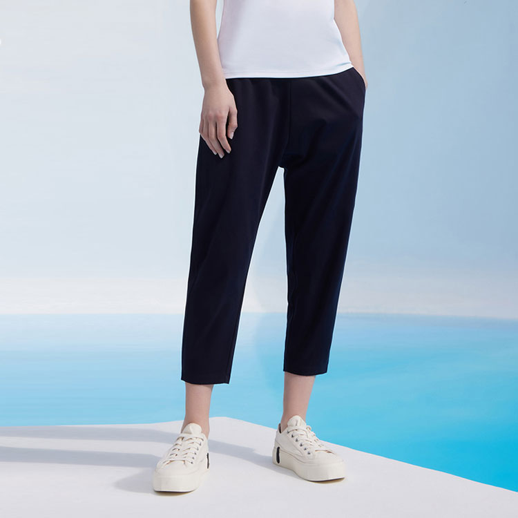 (WMNS) FILA Straight Leg Casual Knit Cropped Pants Blue F11W122609F-NV