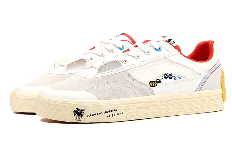 Li-Ning Steven Harrington x Ollie Skate Shoes 'White Grey Red' AETR003-1