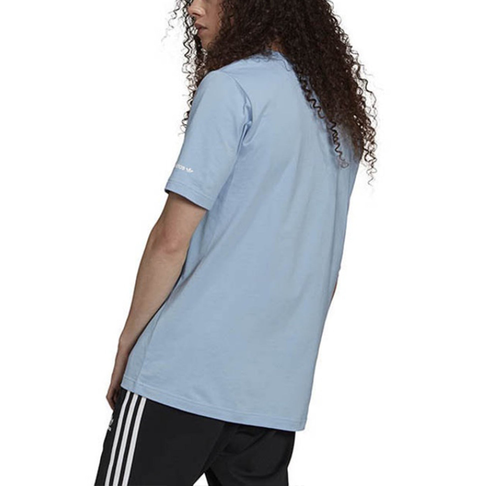 adidas originals St Tee Casual Breathable Sports logo Printing Short Sleeve Sky Blue H62496