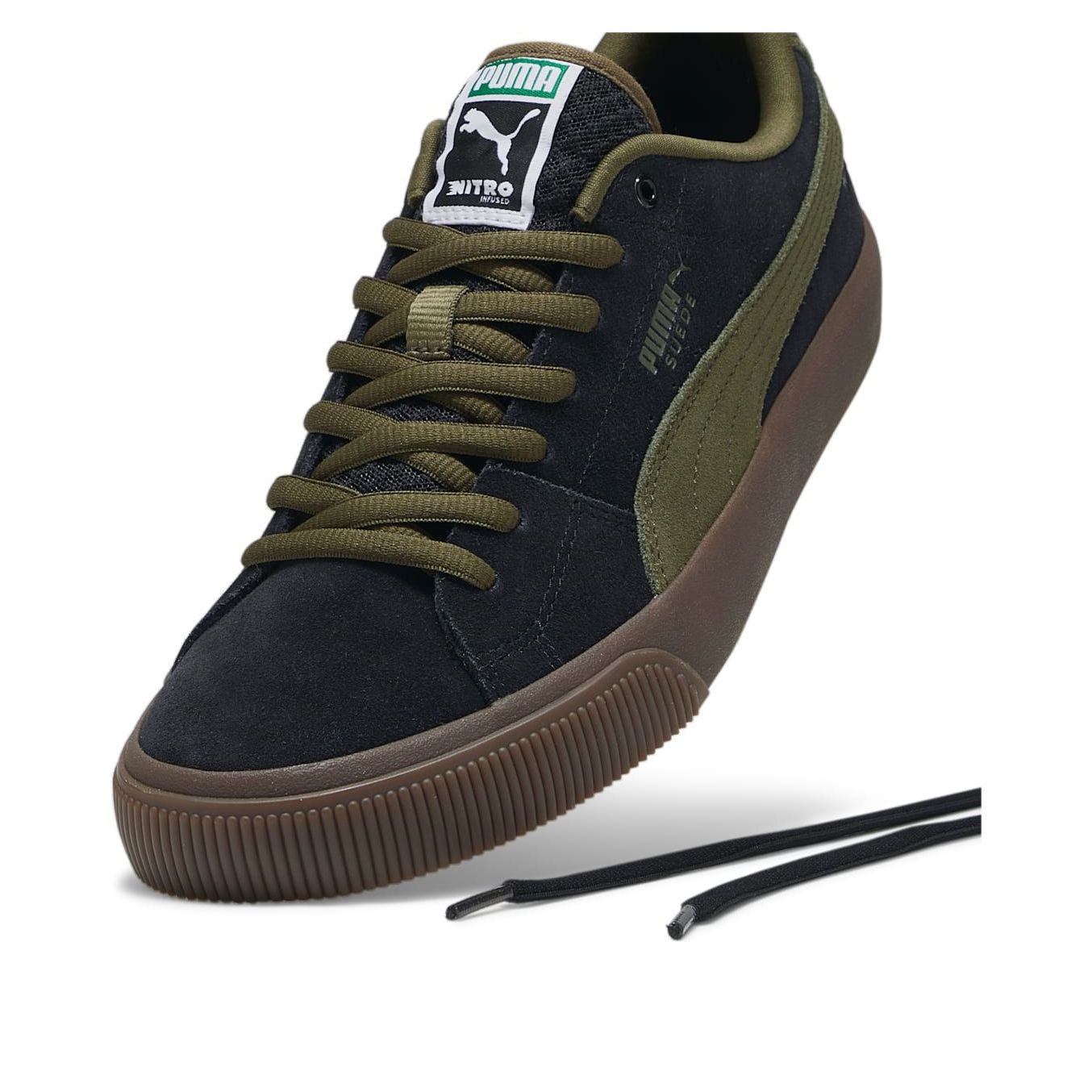 PUMA Suede Skate Nitro 'Black Olive Drab' 386082-13