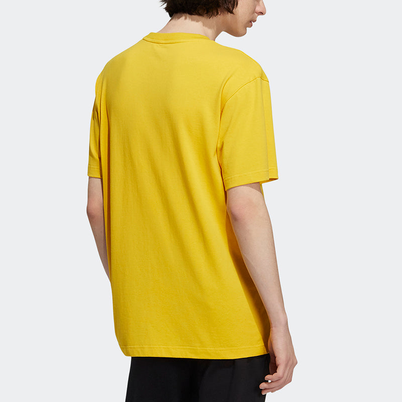 adidas neo Casual Breathable Sports Short Sleeve Yellow HC9951