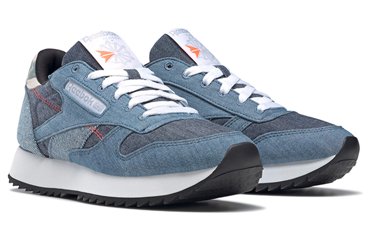 (WMNS) Reebok Classic Leather Double Shoes Blue FY5032