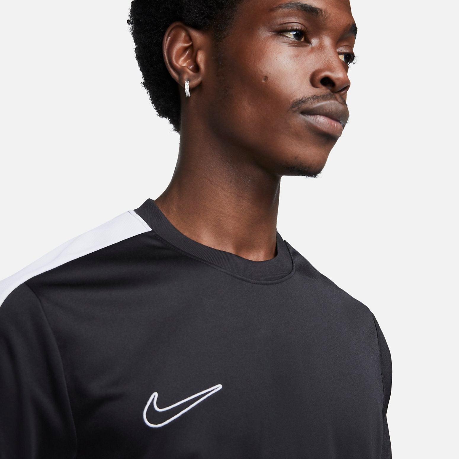 Men's Dri-FIT Short-Sleeve Soccer Top 'Black White' DV9750-010