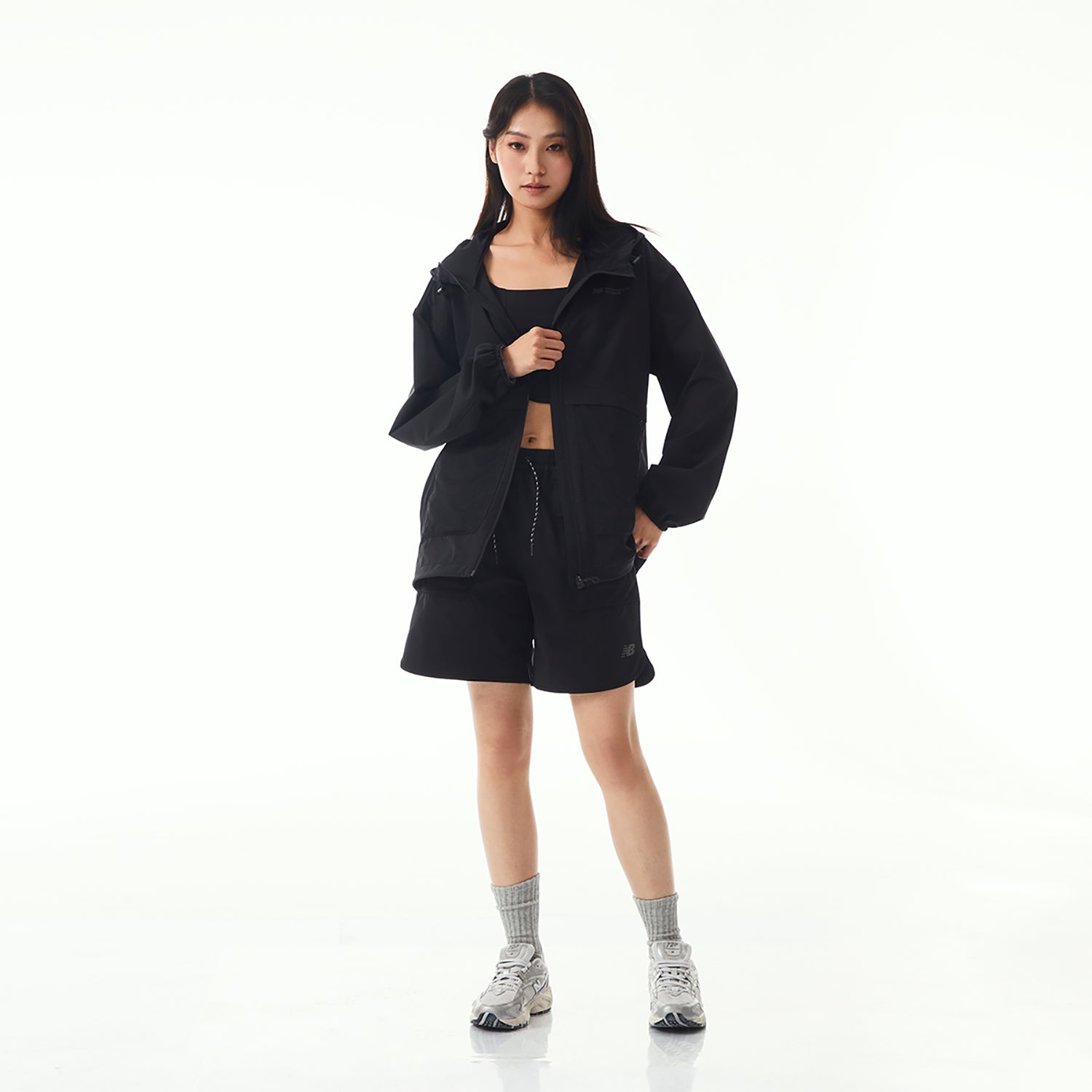 New Balance Woven Hooded Jacket Asia Sizing 'Black' NAE24151-BK