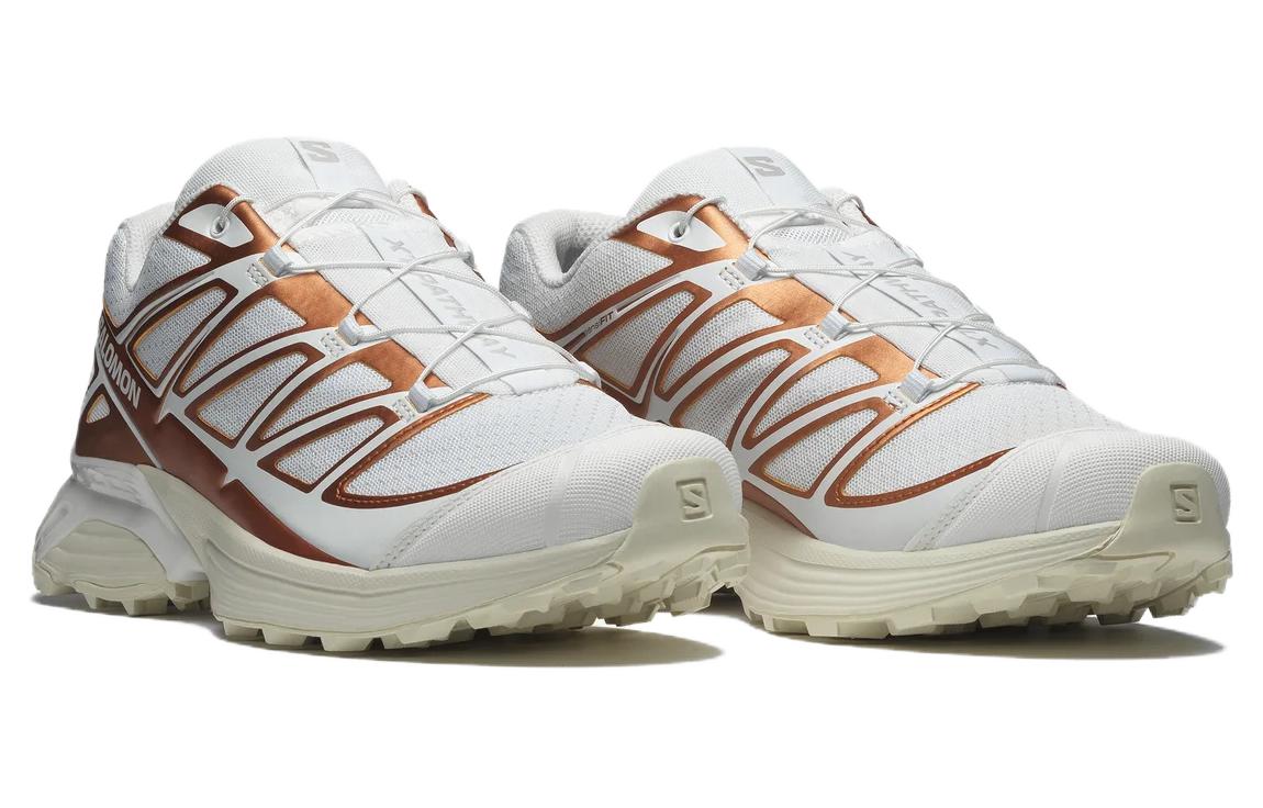 SALOMON XT-Pathway Metallic Sneakers 'White Ftw Copper Almond Milk' 474389