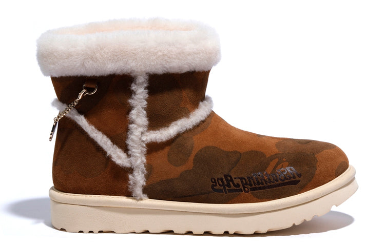 UGG X Bape classic mini Fleece Lined Brown 1104639