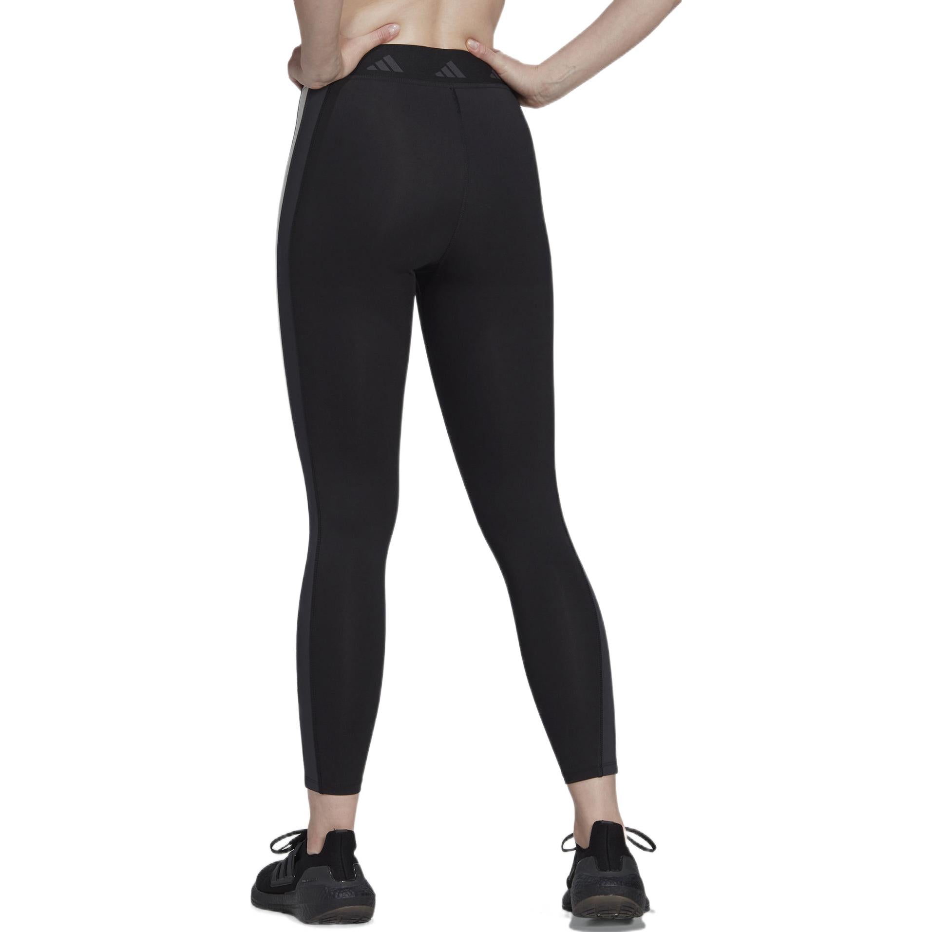 (WMNS) adidas Hyperglam Training Techfit 7/8 Leggings Asia Sizing 'Black White' HZ6955
