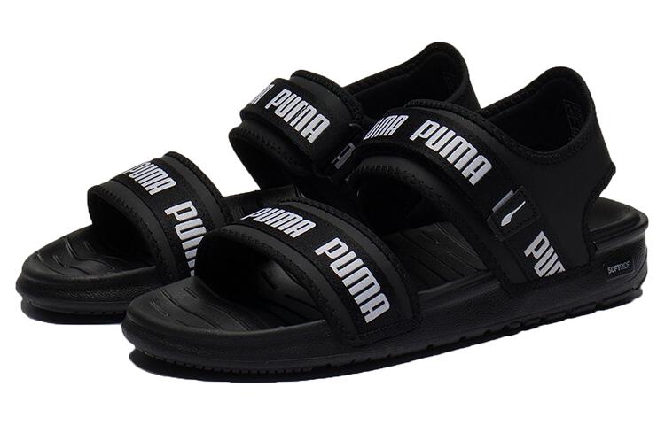 (WMNS) PUMA Softride Slide 'Wordmark - Black White' 384128-01