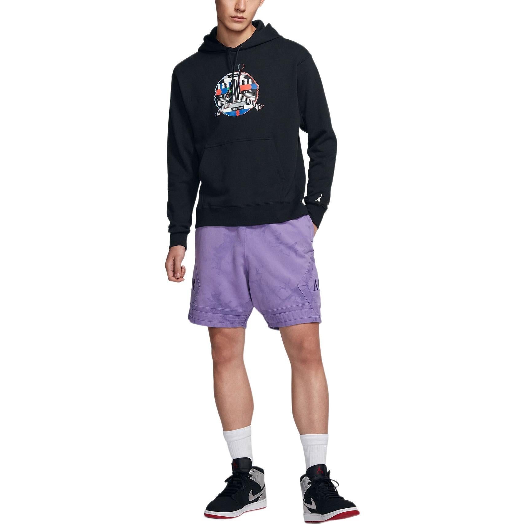 Men's Air Jordan Knit Sports Geometry Pattern Casual Black CW8620-010