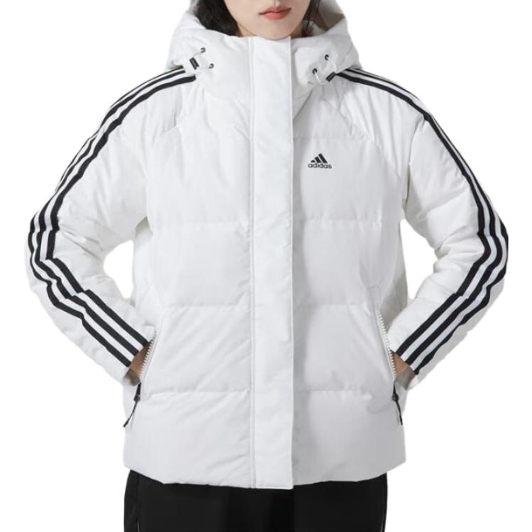 (WMNS) adidas Three Stripes Puffer Down Jackets Asia Sizing 'White' IT8721