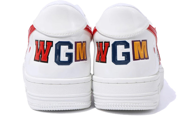 A Bathing Ape Bape Sta Low Sneakers 'Red White' 1F70-191-004RED