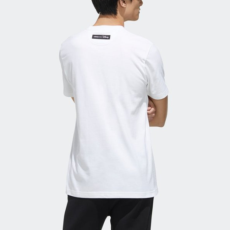 adidas neo x Disney Crossover Mickey Mouse Printing Sports Round Neck Short Sleeve White GE7775