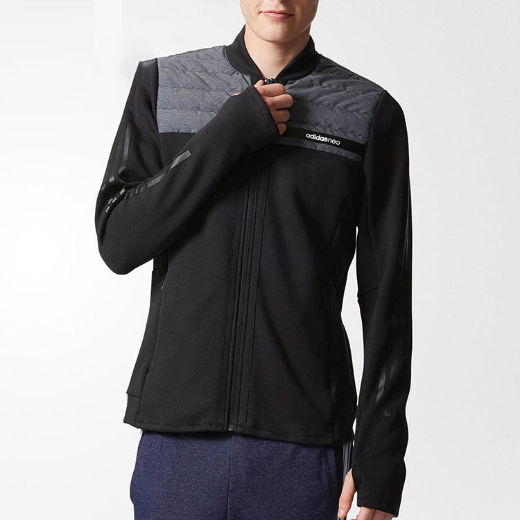 Men's adidas neo Athleisure Casual Sports Thin Black Down Jacket BS0859