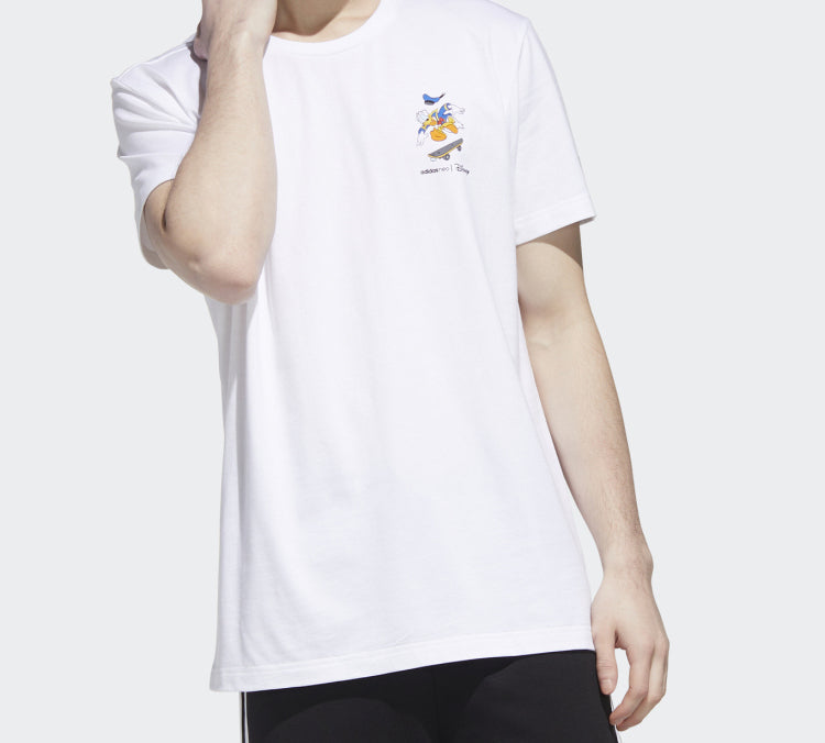 adidas neo Donald Duck Sports Round Neck Short Sleeve White GJ5644