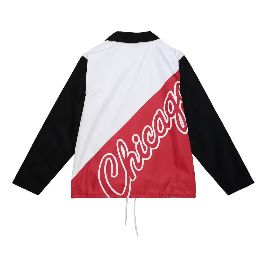 Mitchell & Ness x NBA Big Face 5.0 Coaches Full-Snap Jacket 'Chicago Bulls' OJBF4349-CBUBLCK