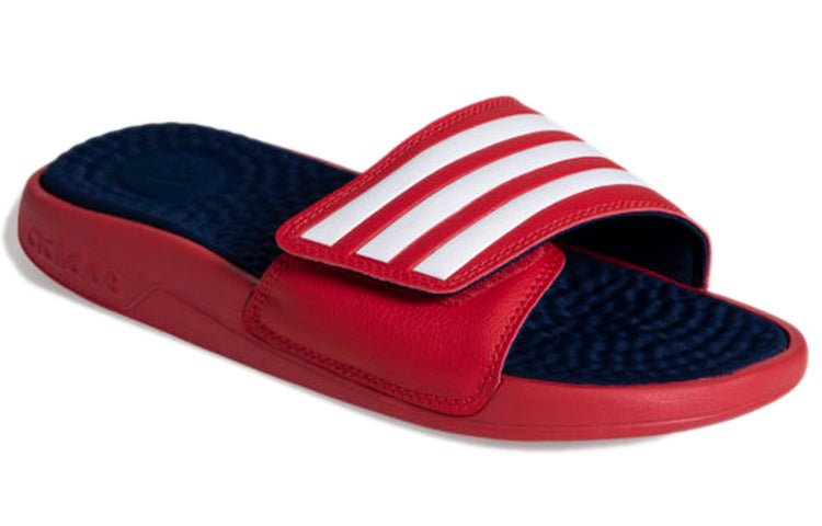 adidas Adissage Cozy Wear-resistant Shoe Red Unisex 'Red White' EG2140
