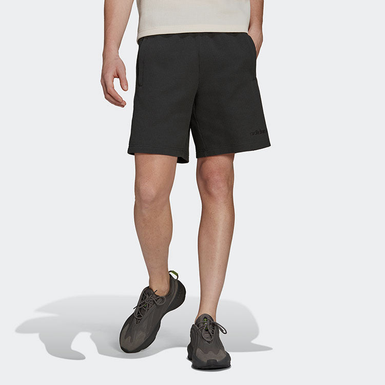 adidas originals Waffle Short Casual Breathable Running Sports Shorts Black HP0423