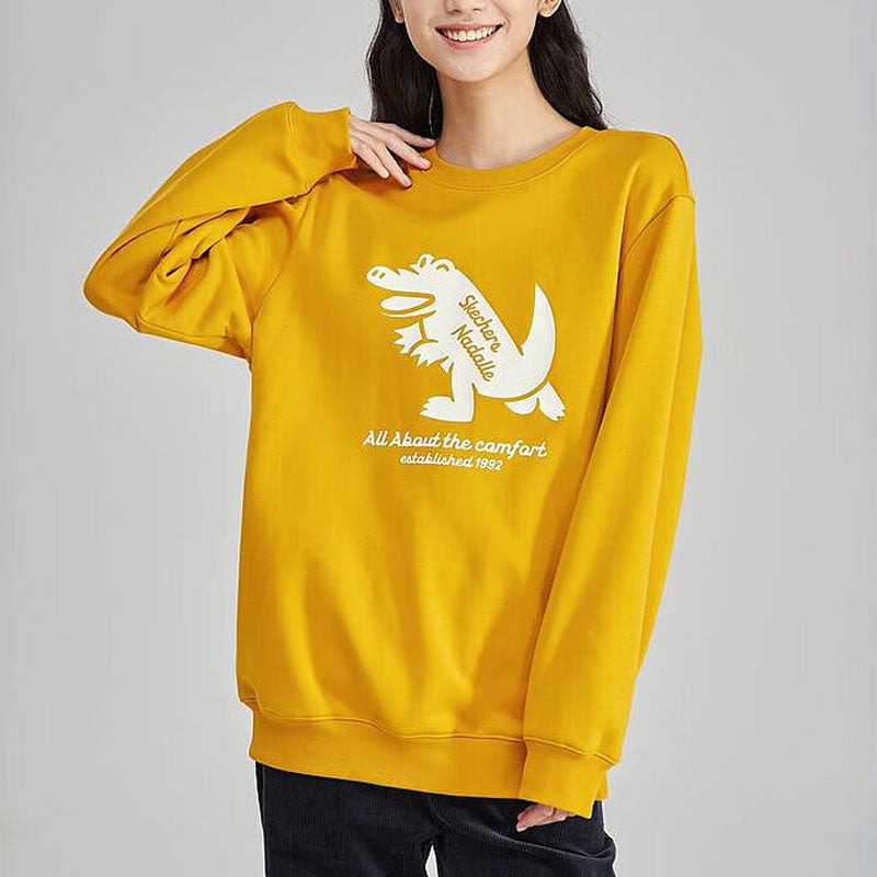 Skechers Casual Graphic Crew Sweater 'Yellow White' L423U074-00UV