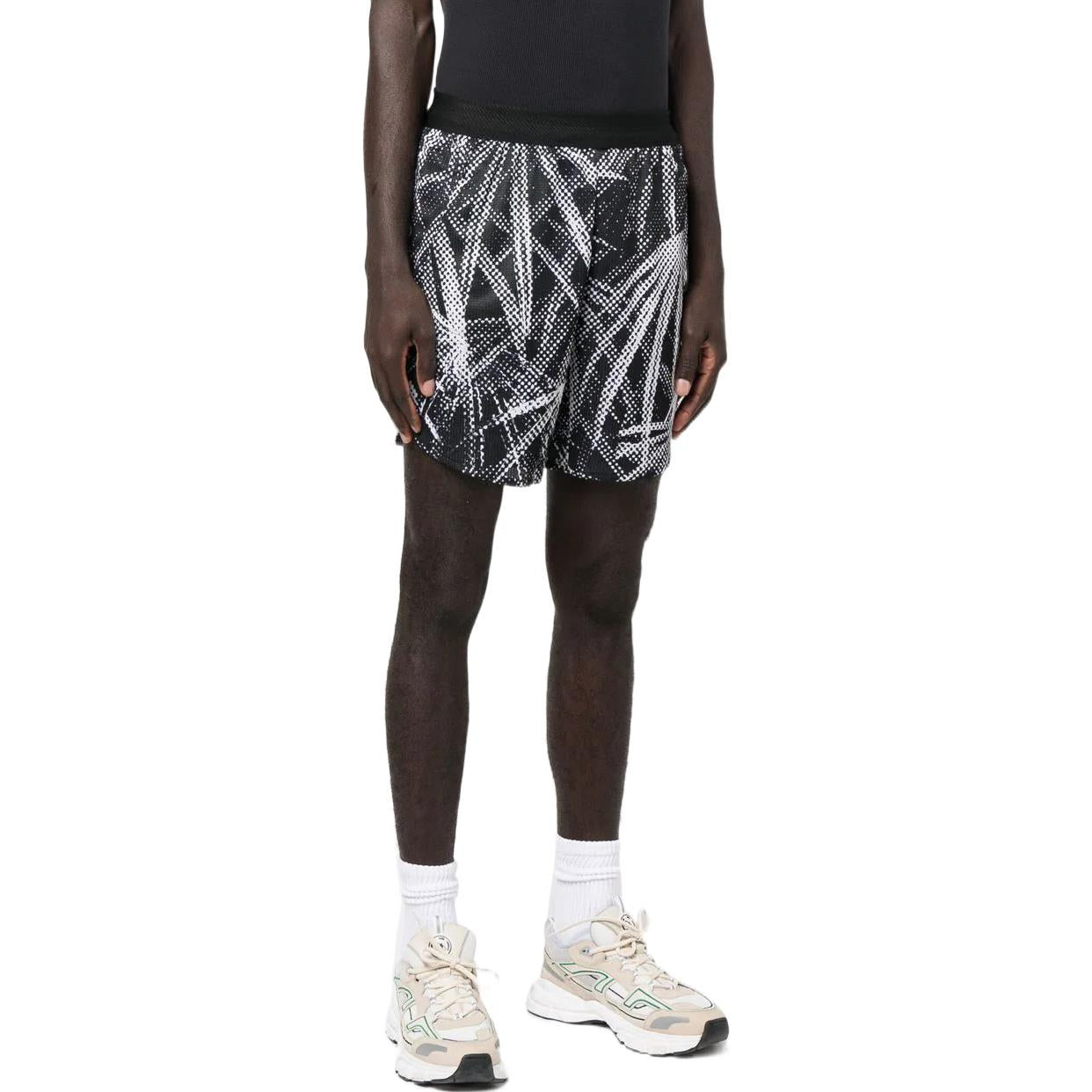 Men's adidas Pattern Printing Straight Shorts Black HB6519