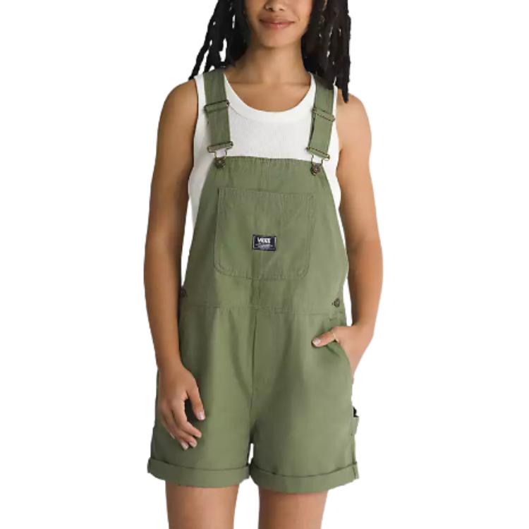 (WMNS) Vans Ground Work Shortalls 'Green' VN0A5LMWAMB