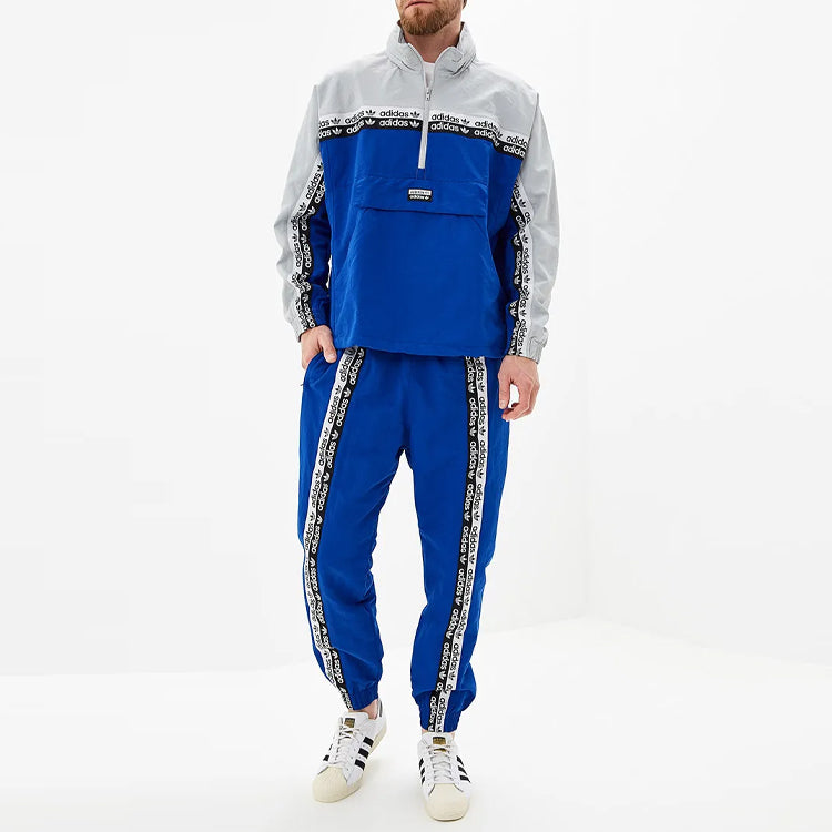 Men's adidas originals Vocal Wind L TT Jacket Blue EK4338