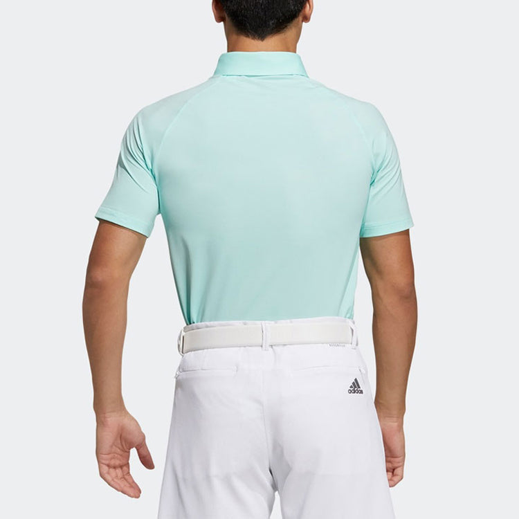 adidas Golf Sports Solid Color Short Sleeve Polo Shirt Green GM3616