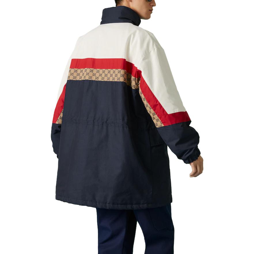 Gucci Matte Fabric Coat 'Off White Dark Blue' 751915-ZANZ8-9799